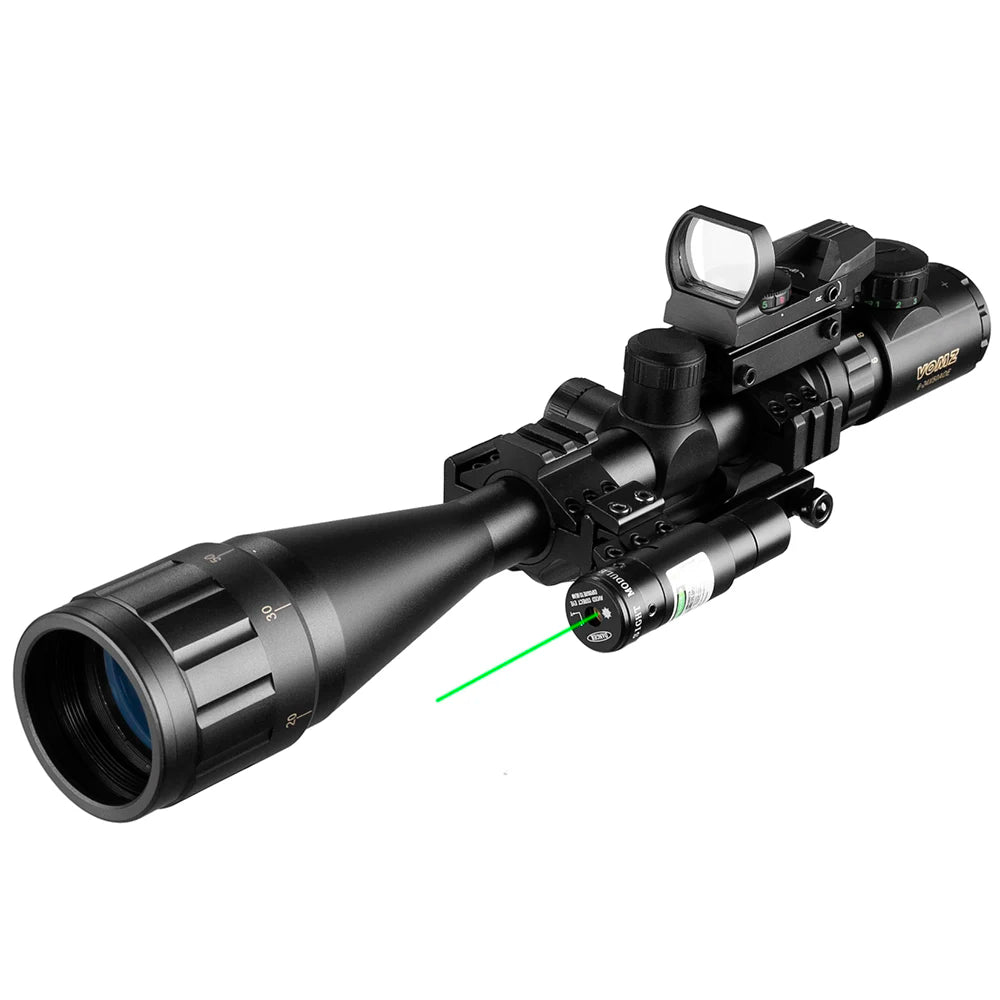 VOMZ 6-24x50 AOEG Rifle Scope with Rangefinder & Laser Combo