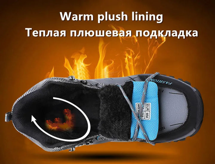 SmartGearPros SmartGearPros Men's Winter Snow Boots – Waterproof, Anti-Slip, Insulated Safety Work Boots for Hiking & Outdoor Adventures (Sizes 39-47)
