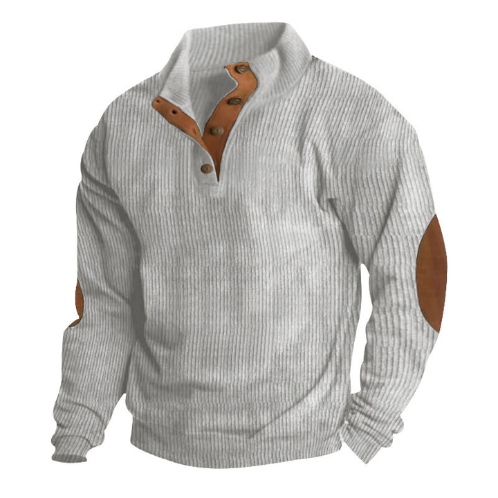 SmartGearPros Color block Corduroy Pullover – Retro Patchwork Pullover for Bold Everyday Style