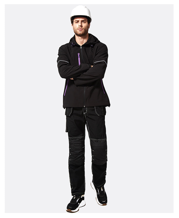 Swedish Baoshiji B129 Kneecap Protection Parka Wear Resistant Wear Resistant Labor Protection Solid Maintenance Ship Work Clothes Work Pants product image showing features or usage