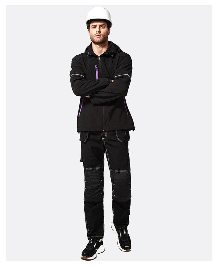 Swedish Baoshiji B129 Kneecap Protection Parka Wear Resistant Wear Resistant Labor Protection Solid Maintenance Ship Work Clothes Work Pants product image showing features or usage