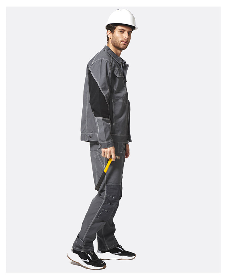 Swedish Baoshiji B129 Kneecap Protection Parka Wear Resistant Wear Resistant Labor Protection Solid Maintenance Ship Work Clothes Work Pants product image showing features or usage