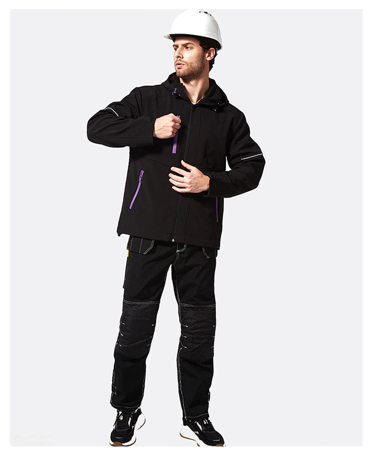 Swedish Baoshiji B129 Kneecap Protection Parka Wear Resistant Wear Resistant Labor Protection Solid Maintenance Ship Work Clothes Work Pants product image showing features or usage