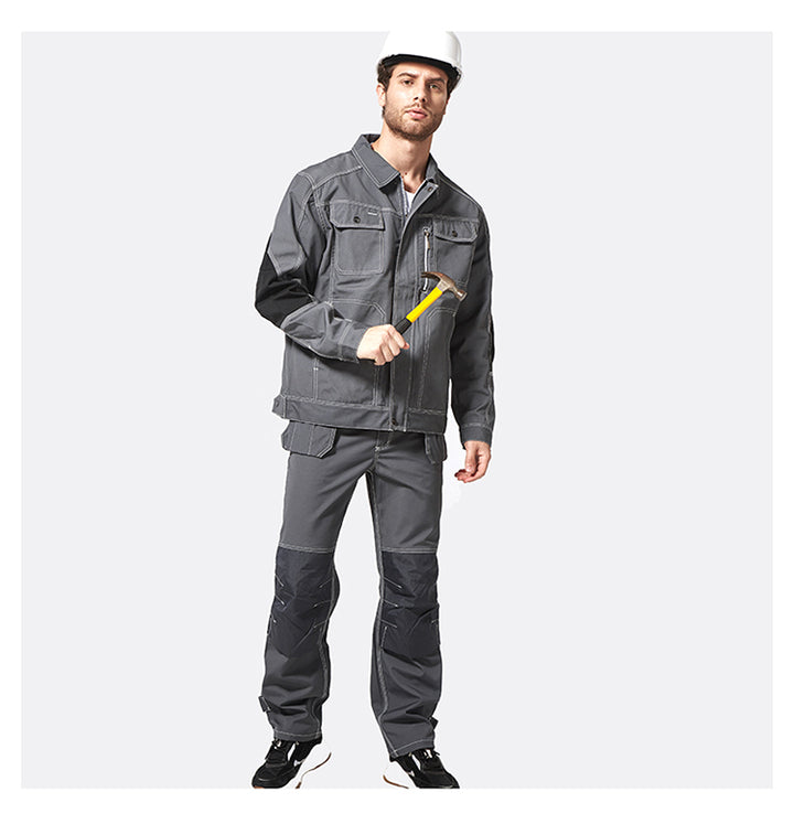 Swedish Baoshiji B129 Kneecap Protection Parka Wear Resistant Wear Resistant Labor Protection Solid Maintenance Ship Work Clothes Work Pants product image showing features or usage