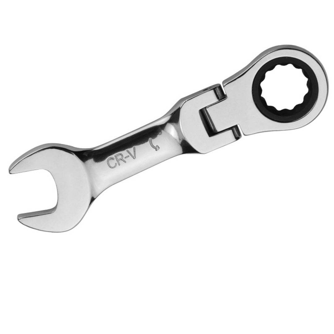 SmartGearPros Short Handle Fast Ratchet Wrench – Dual-Purpose, Labor-Saving, Offset Spanner (10-13mm)