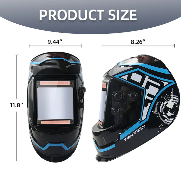 Welding Helmet Dimensions – 9.44” x 8.26” x 11.8” for a Comfortable Fit