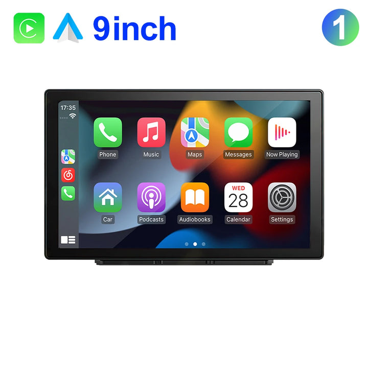 9Inch Universal Portable Carplay Android Auto For Car Screen Wireless Carplay Screen Wireless Car Stereo Radio 1 2 Din Mp5 Audio 1 product image showing features or usage