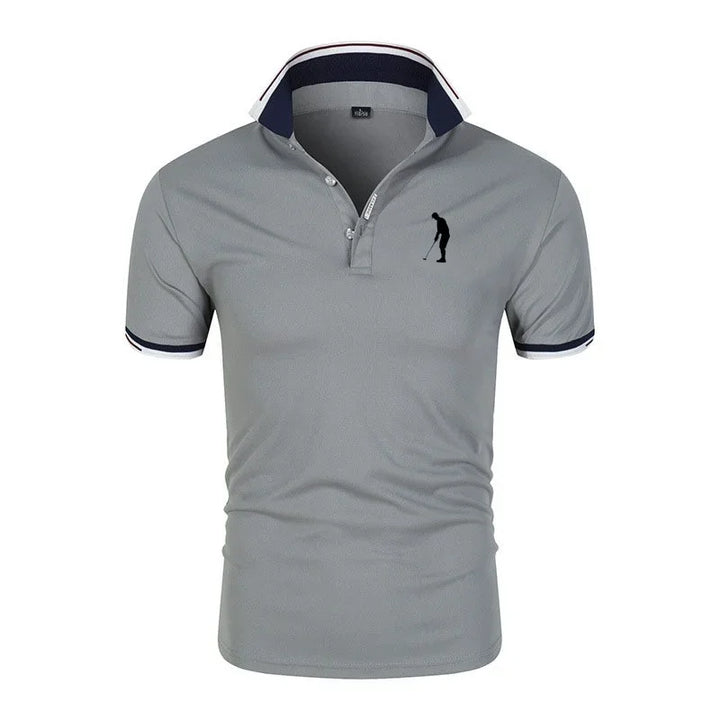 AoFuson Wolf Men's Breathable Golf Polo Shirt – Short Sleeve Summer Top