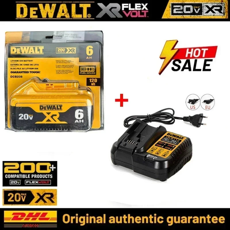 SmartGearPros DeWalt Flexvolt 20V Battery & Fast Charger - 6.0Ah High-Capacity