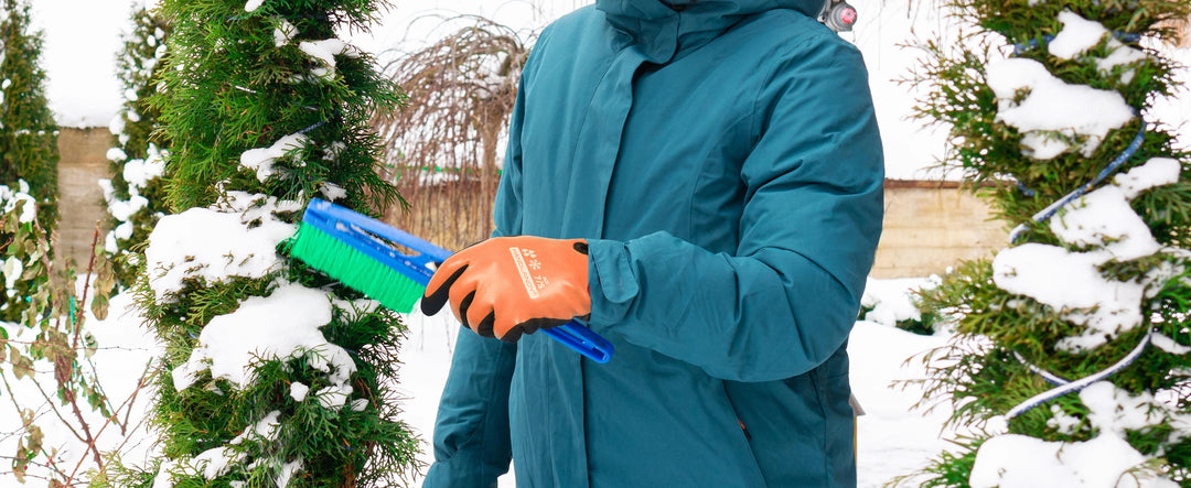 Handlandy Waterproof Work Gloves For Cold Weather Fully Submerged Rubber Warm Lining Winter Outdoor Work Gloves product image showing features or usage