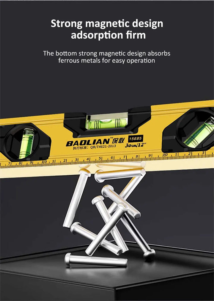 SmartGearPros 3-in-1 Magnetic Spirit Level – 0°/45°/90° Angle Tool with Precision Bubble Vials