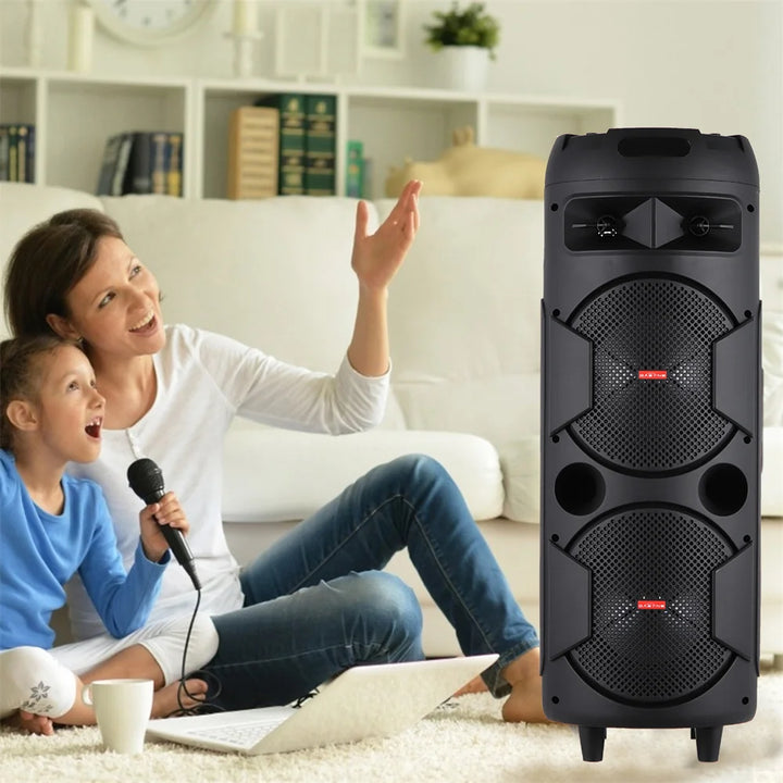 SmartGearPros 6000W Bluetooth Speaker – Portable Subwoofer with Deep Bass, LED Lights & Mic Support