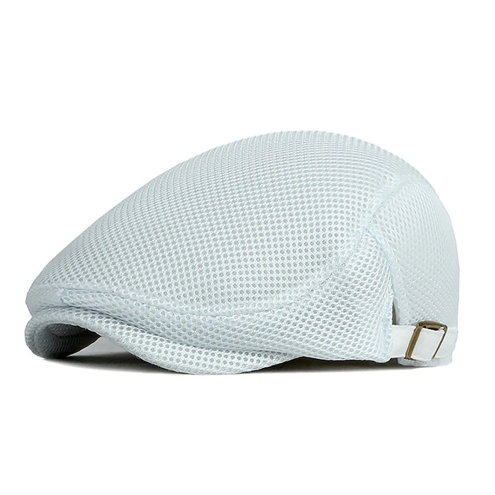 1Pc Mens Casual Hat Berets Caps For Spring Summer Autumn Flat Cap Breathable Mesh Cap Flat Peaked Beret Hats Golf Hat product image showing features or usage