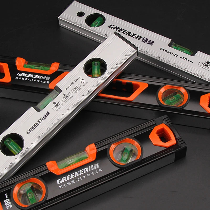 SmartGearPros Magnetic Spirit Level – Precision 300mm–450mm Ruler with Bubble Vials for Accurate Measuring