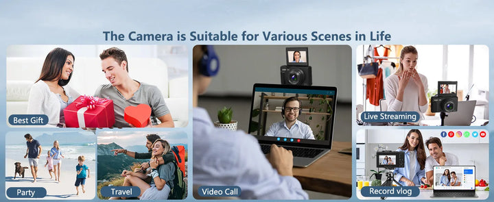 SmartGearPros 4K Compact Digital Camera – 18X Zoom, 48MP Photography & Vlogging Ready