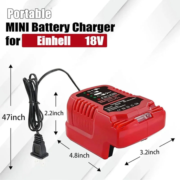 SmartGearPros Mini Li-ion Battery Charger - 12V/24V Portable Multi-Plug Power Adapter