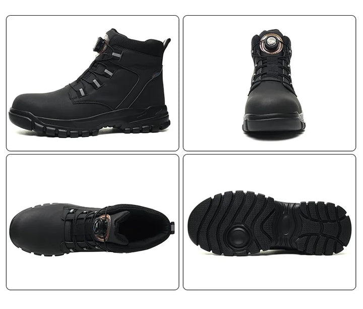 SmartGearPros Indestructible Steel-Toe Boots – Waterproof Safety Footwear for Rugged Work & Weather