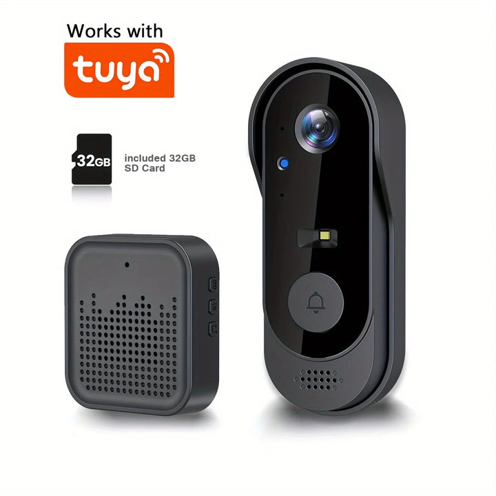 SmartGearPros Tuya WiFi Smart Video Doorbell – 2-Way Audio, Motion Detection, Night Vision & App Alerts