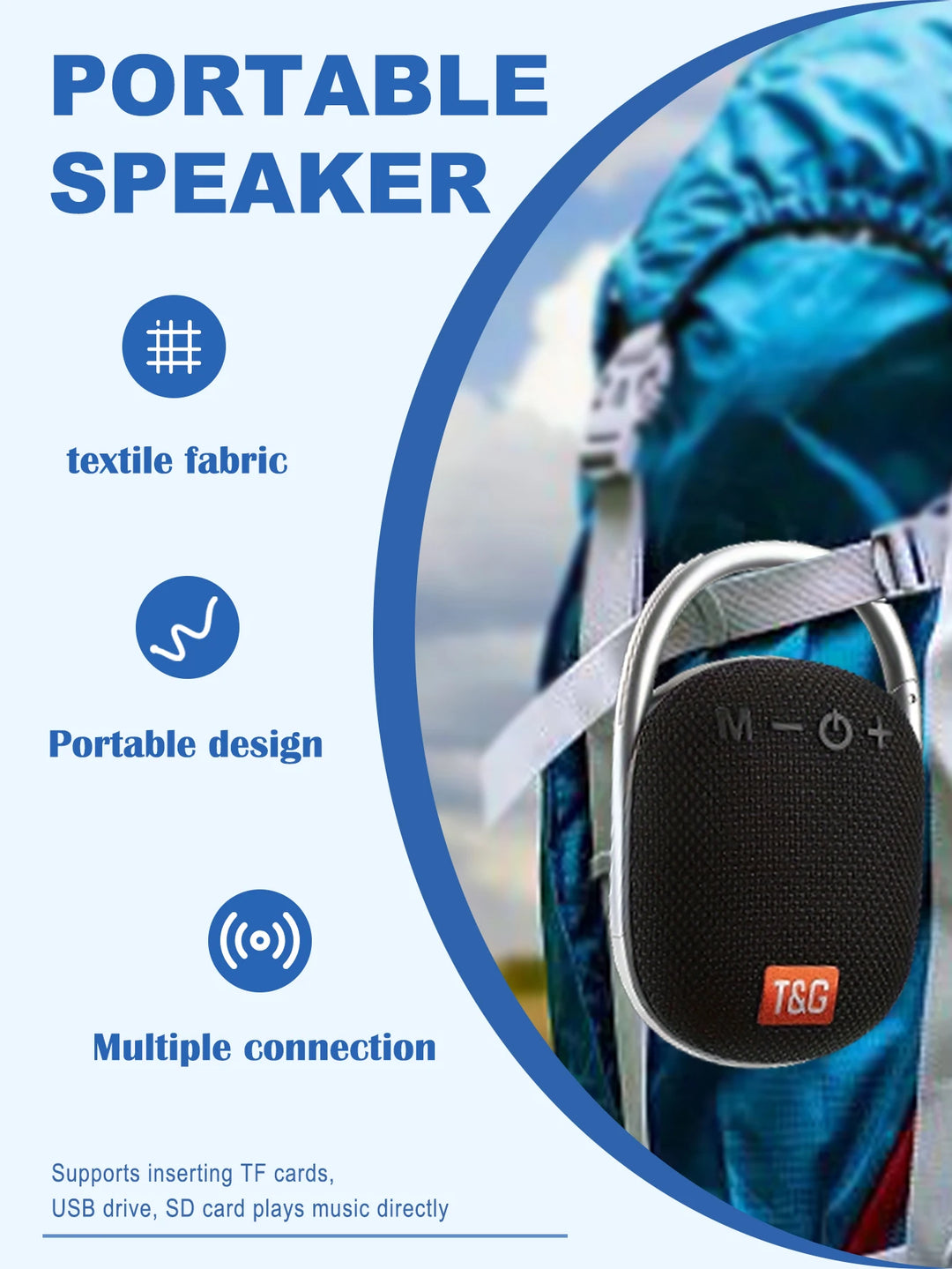 SmartGearPros TG321 Bluetooth Speaker – Portable Mini Wireless Speaker with Bold Sound & Modern Style