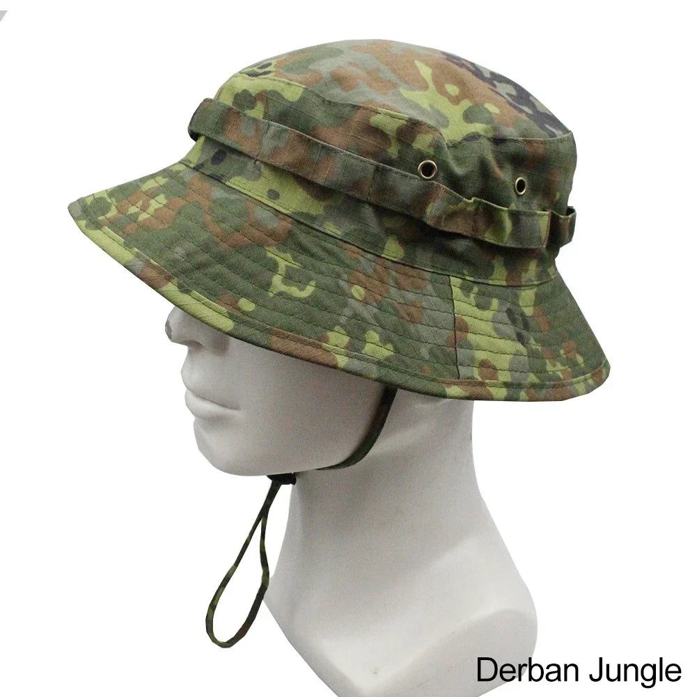 SmartGearPros Camouflage Boonie Hat - Bucket Hat Unisex Polyester for Outdoor Hunting Hiking Fishing Climbing Summer