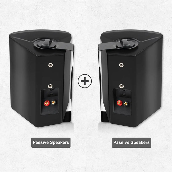 SmartGearPros Waterproof Wall-Mount Speakers – 5.25" Dual Bluetooth Outdoor/Indoor Pair, 300W with Mounting Brackets