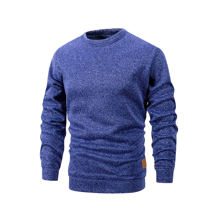 Blue sweater on a white background