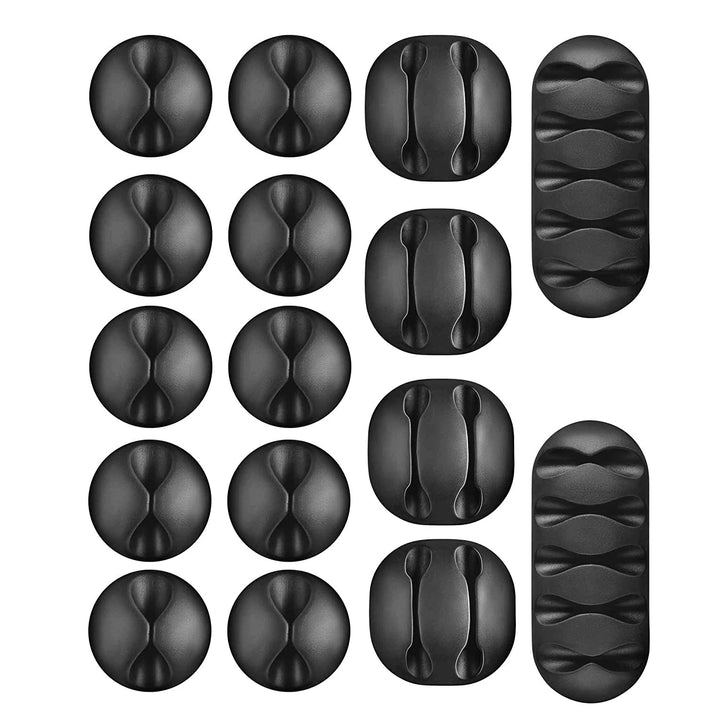SmartGearPros Self-Adhesive Cable Clips – 1/3/5/10-Pack Silicone USB Cord Holders for Desk, Car & Home Use