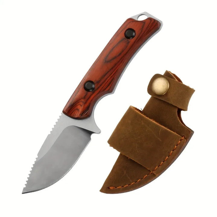 SmartGearPros BM 15017 Hunt Hidden Canyon Hunter Fixed Knife - 8Cr13Mov Blade Stabilized Wood Tactical