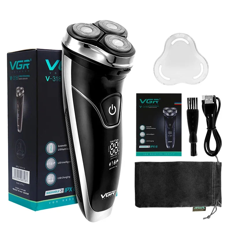 SmartGearPros Waterproof Electric Shaver – Fast Charging, Rechargeable Beard Trimmer & Razor