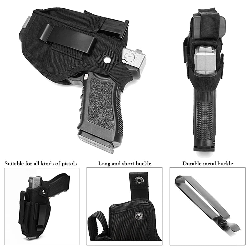 SmartGearPros Outdoor Tactical Gun Holster with Bullet Clip - Universal IWB/OWB Pistol Bag