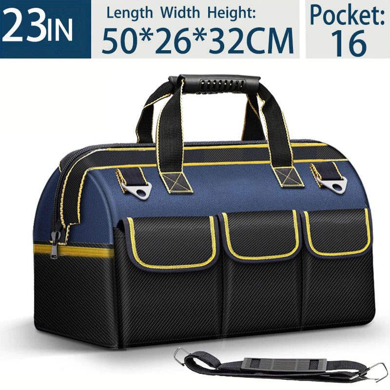 SmartGearPros 23-inch Heavy-Duty Tool Bag – Waterproof, Large Capacity, Multi-Pocket Organizer