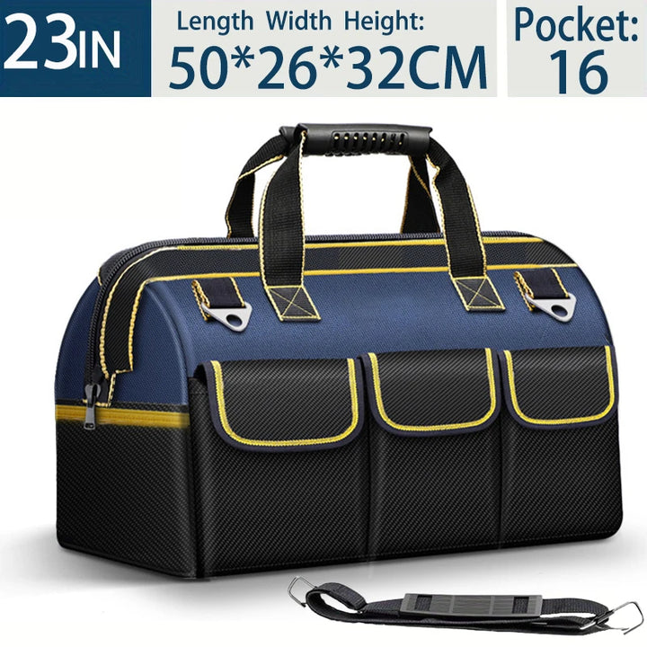 SmartGearPros 23-inch Heavy-Duty Tool Bag – Waterproof, Large Capacity, Multi-Pocket Organizer