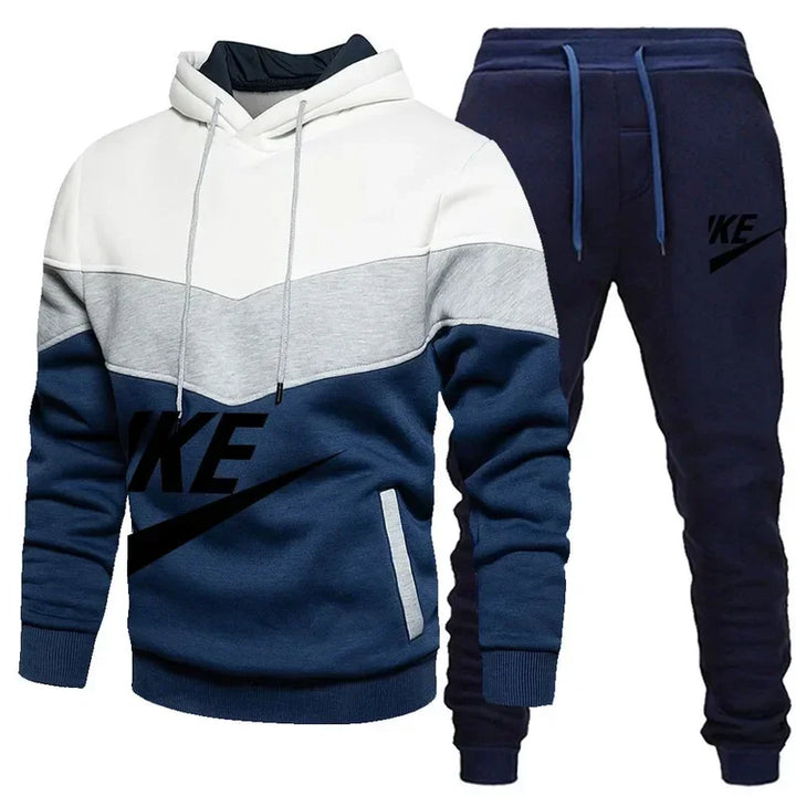 SmartGearPros Men's Sportswear Tracksuit Set – Zipper Hoodie & Joggers for Casual Comfort & Activewear