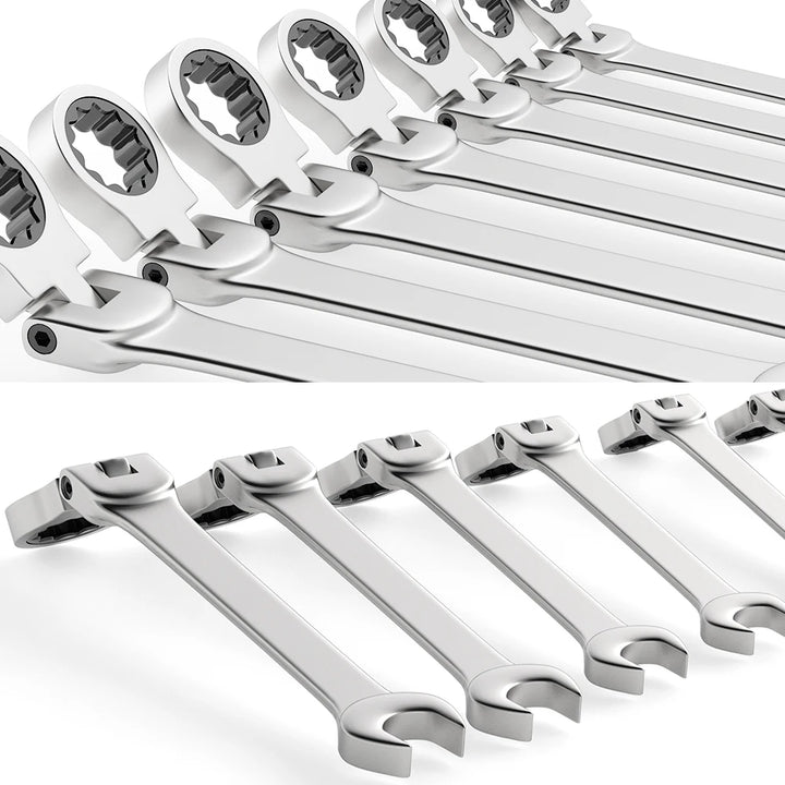 SmartGearPros Ratchet Wrench Set – 8-22mm Metric Combination Kit with Canvas Bag