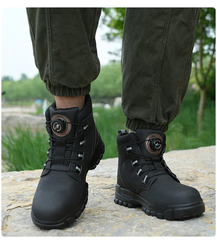 SmartGearPros Indestructible Steel-Toe Boots – Waterproof Safety Footwear for Rugged Work & Weather