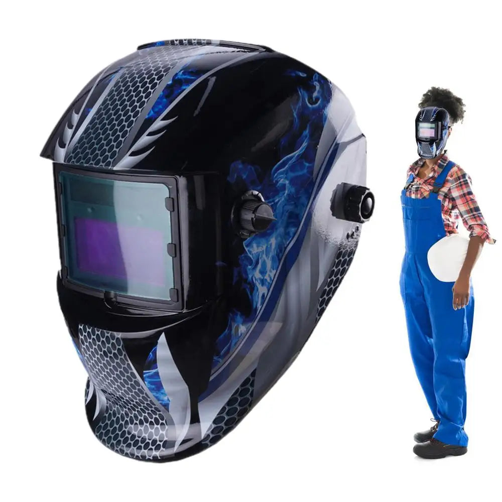 SmartGearPros Auto-Darkening Welding Helmet – Wide View Safety Hood