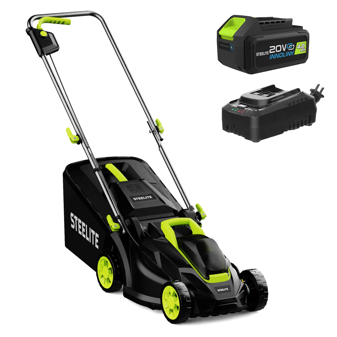 SmartGearPros 13" Electric Lawn Mower – Lightweight 2-in-1 Corded Mower with Grass Catcher