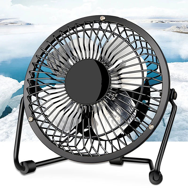 SmartGearPros Mini USB Desk Fan – 4in/6in Portable Metal Cooling Fan for Office, Home & Dorm Use