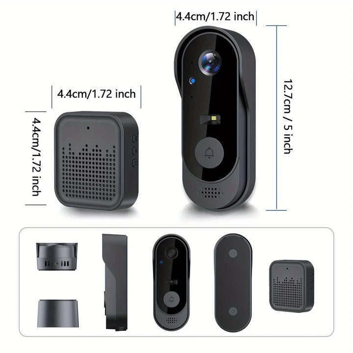 SmartGearPros Tuya WiFi Smart Video Doorbell – 2-Way Audio, Motion Detection, Night Vision & App Alerts