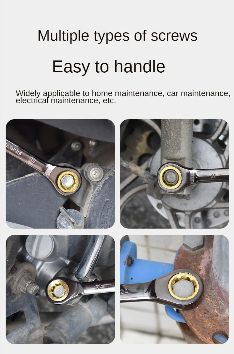 LIXIU Adjustable Torx Wrench – 8-22mm Ratchet Spanner Multi-Tool