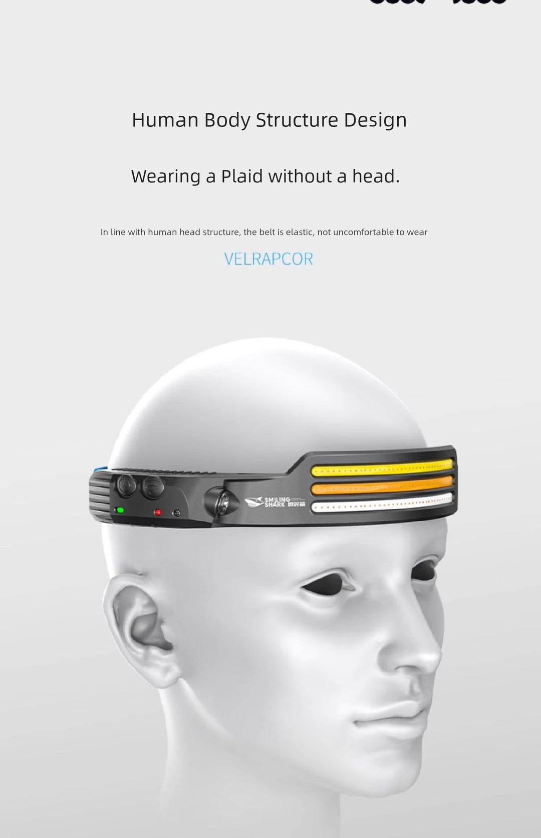 SmartGearPros Ultra-Light Sensor Headlamp – Strong LED Work Helmet Light for Outdoor & Night Work