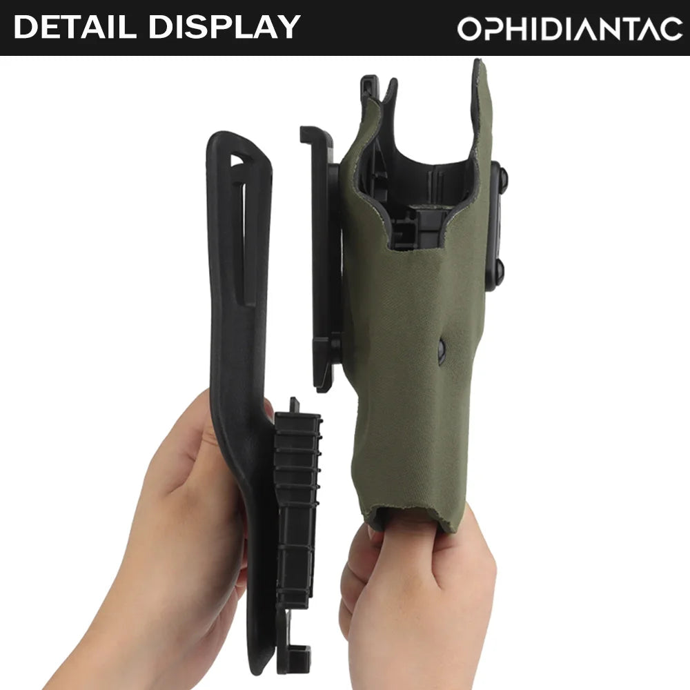 SmartGearPros OPHIDIANTAC Light Quick Release Pistol Holster - G17 X300 QLS Belt Fork System