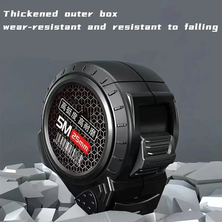 SmartGearPros Self-Locking Metric Measuring Tape – High Precision, Wear-Resistant, Fluorescent Steel Ruler (3M/5M/10M)