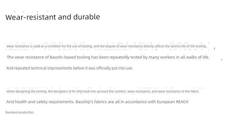 Swedish Baoshiji B129 Kneecap Protection Parka Wear Resistant Wear Resistant Labor Protection Solid Maintenance Ship Work Clothes Work Pants product image showing features or usage