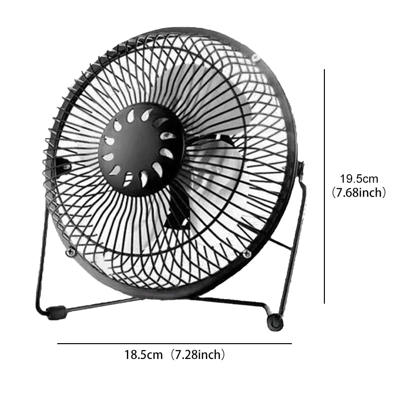 SmartGearPros Mini USB Desk Fan – 4in/6in Portable Metal Cooling Fan for Office, Home & Dorm Use