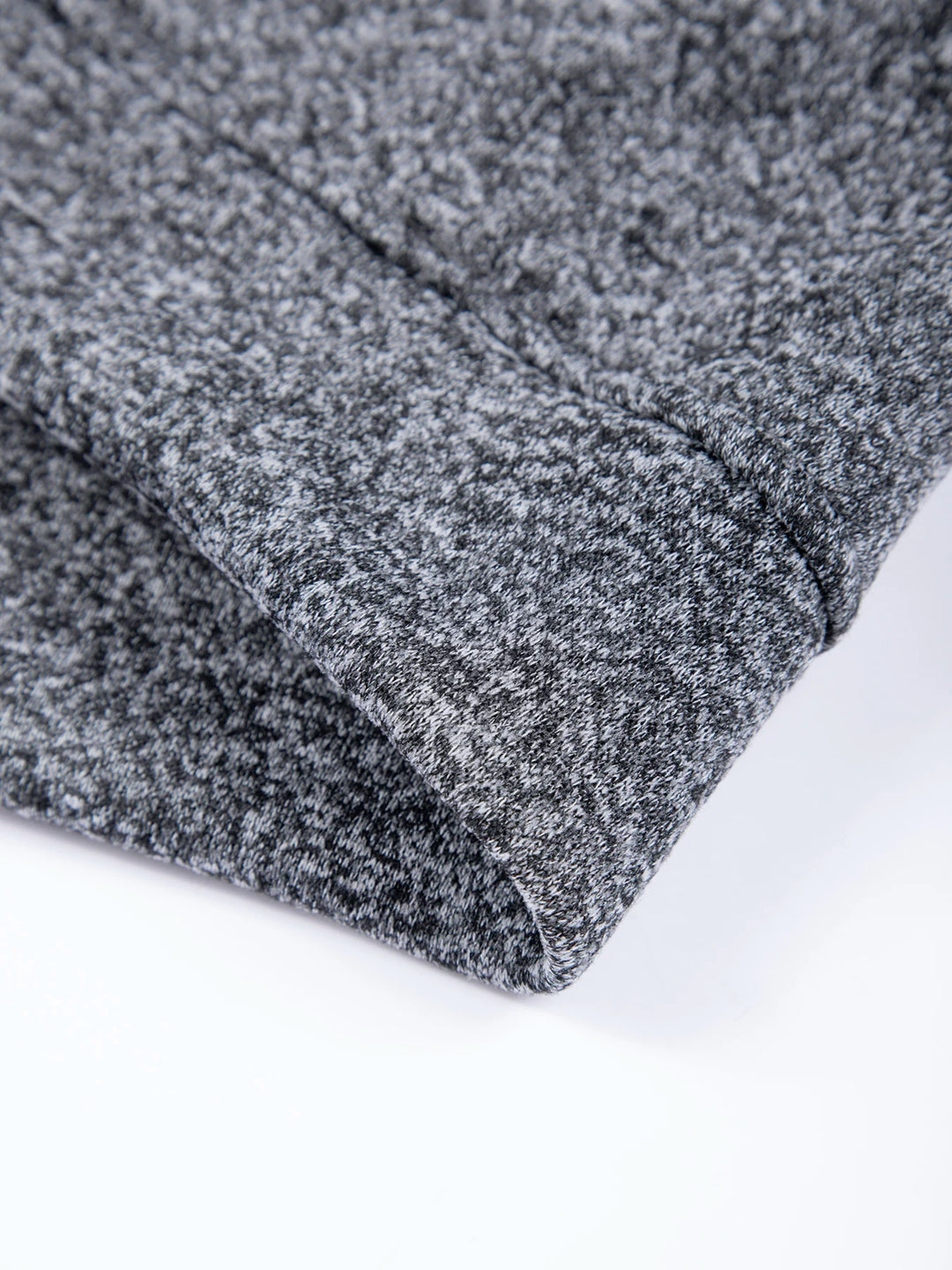 Close-up of gray fabric texture on a white background