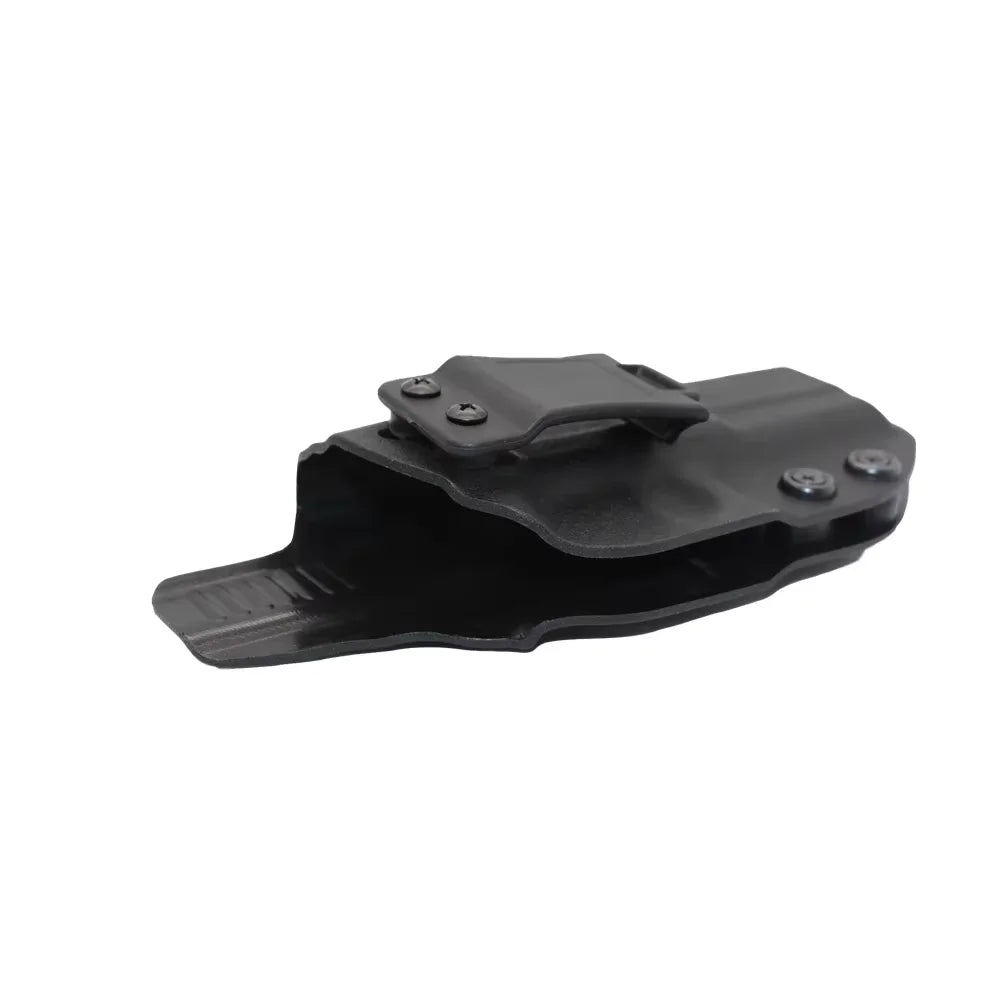 Black gun holster on a white background