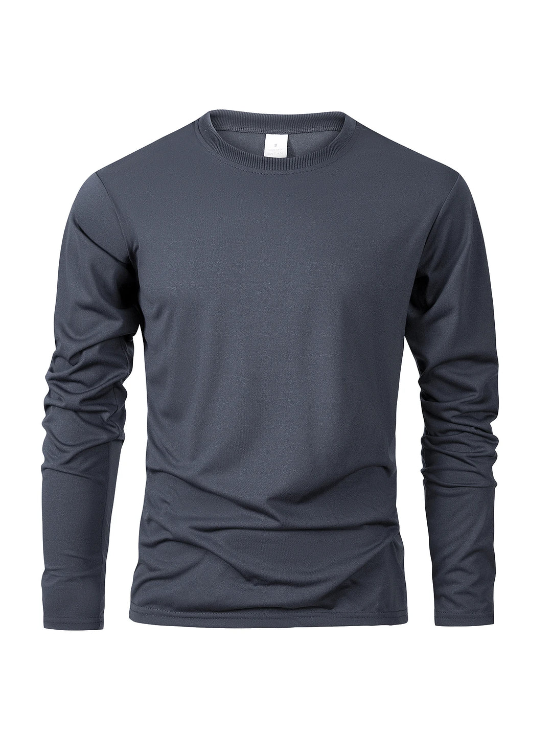 Dark gray long-sleeve shirt on a white background