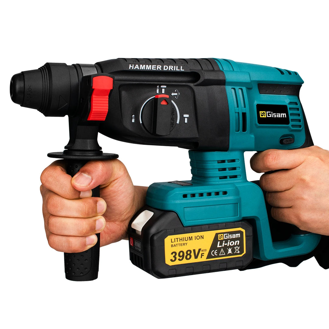 26Mm Brushless Electric Hammer Drill Multifunctional Rotary Hammer Cordless Impact Hammer Power Tools For Makita 18V Battery product image showing features or usage