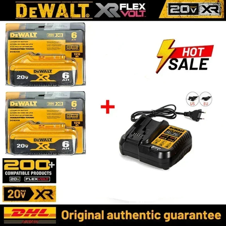 SmartGearPros DeWalt Flexvolt 20V Battery & Fast Charger - 6.0Ah High-Capacity